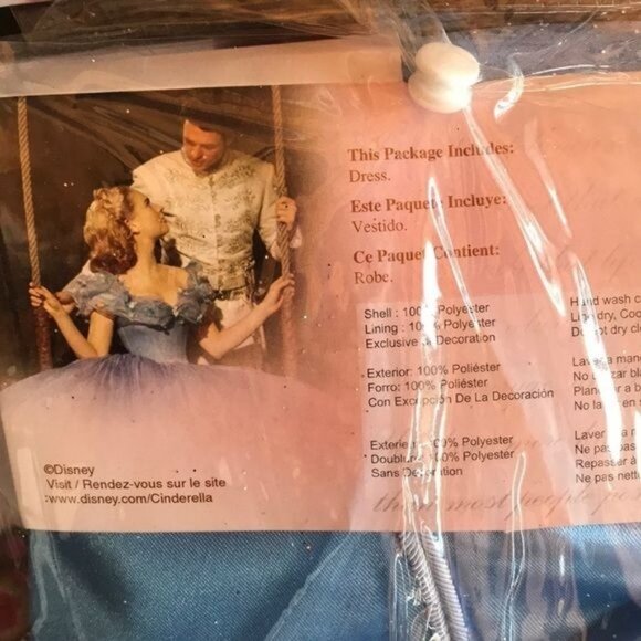 Disney’s Cinderella Short Dress Blue Princess Dress Girls NWT Costume - Picture 8 of 11